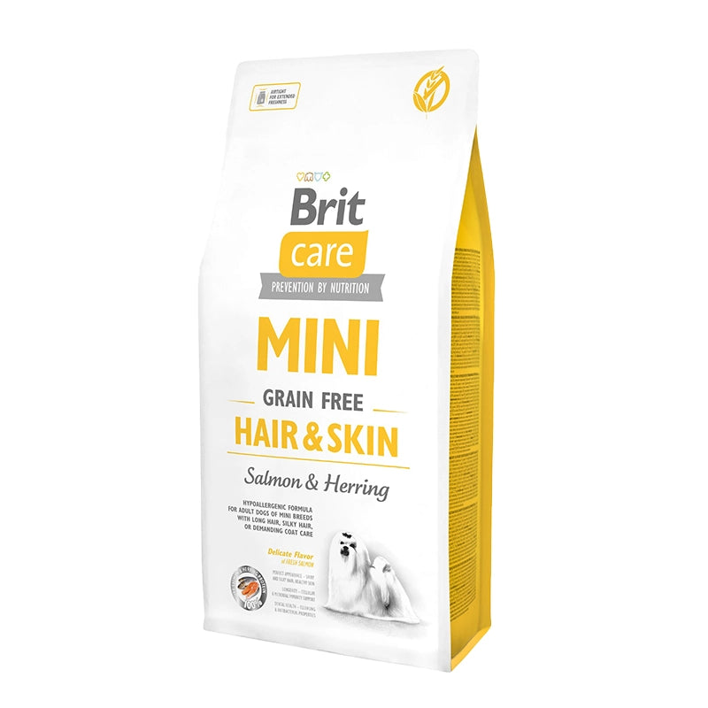 Brit Care Hypoallergenic Adult Mini Breed Long Hair & Skin Salmon & Herrring 2KG