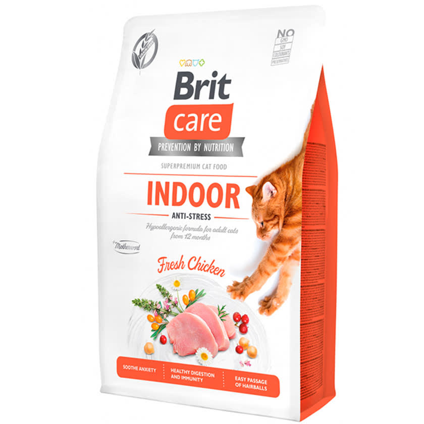 Brit Care Hypoallergenic Indoor Anti Stress Fresh Checken (Mas De 12 Meses) 2KG